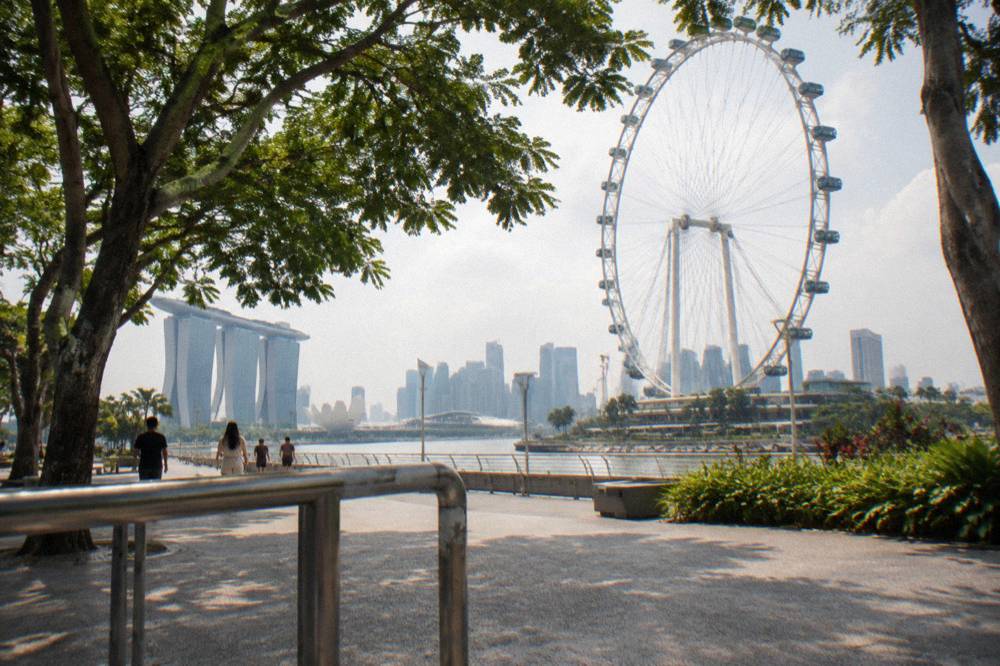 Ticketed viewing deck and paid museum entrances at the Marina Bay Sands complex